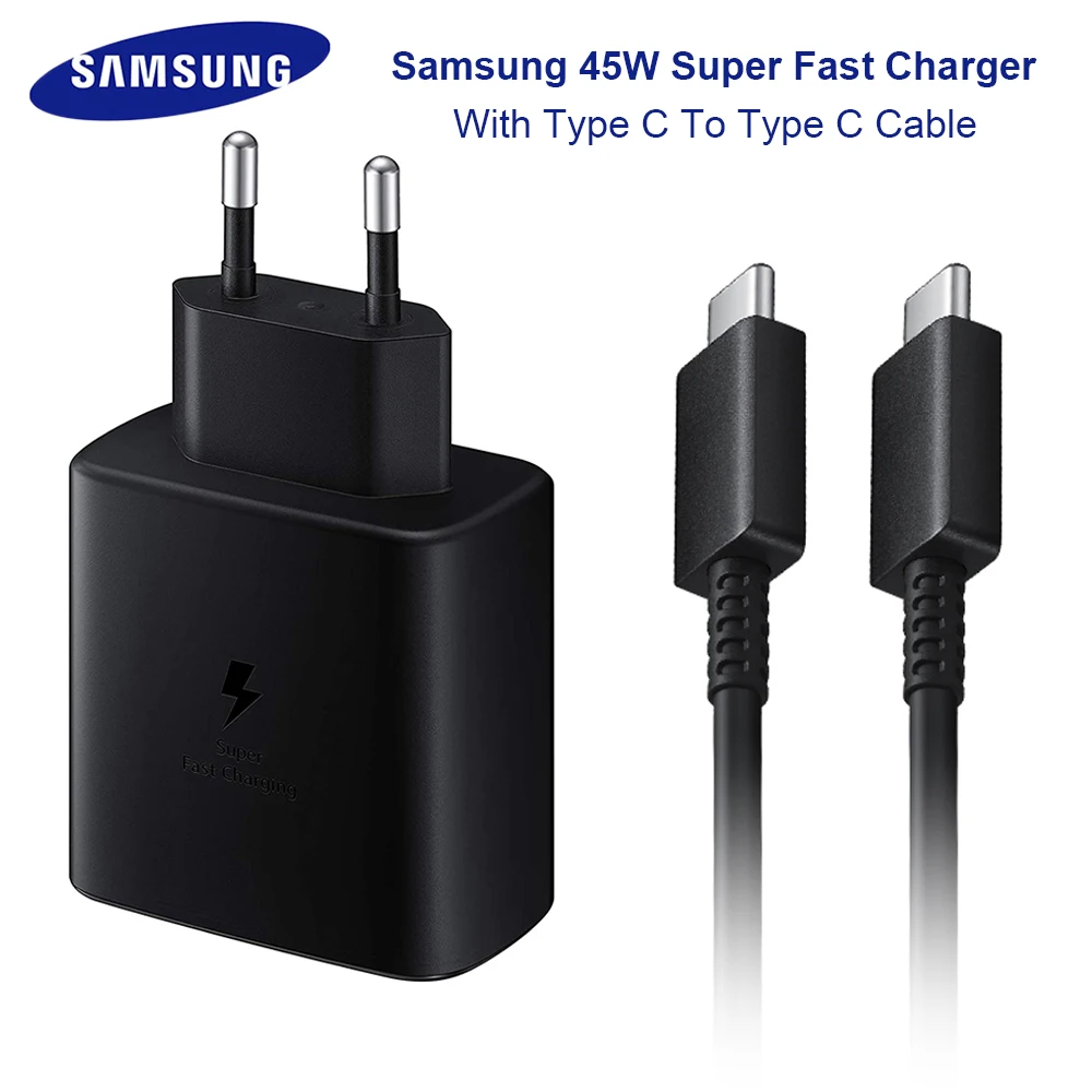 

Original Samsung S20 Ultra 45W Surper Fast Charger PD Quick Charge Adapter TypeC For Galaxy S20Plus Note 10+ A90 A80 Tab S7+