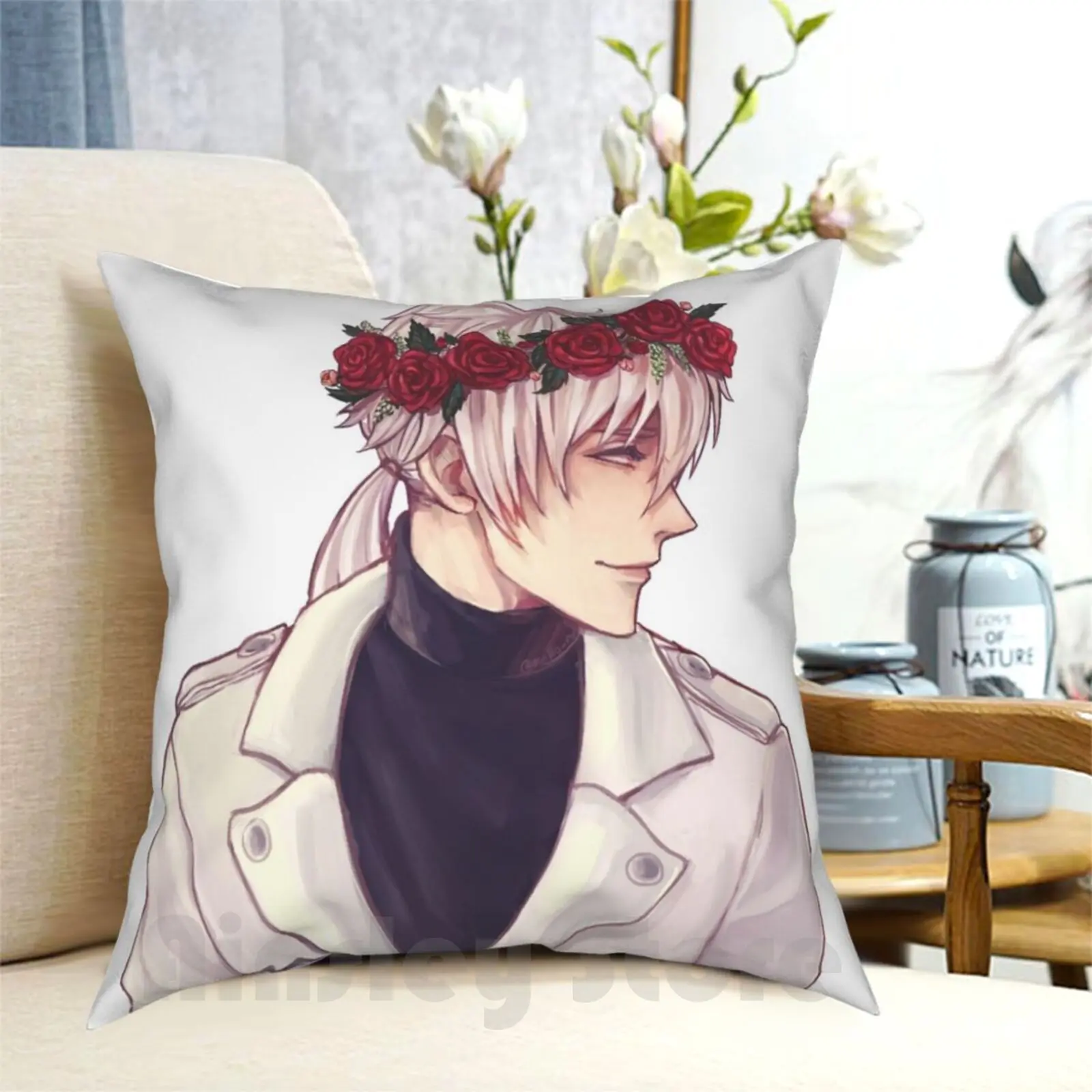 

[Zen] | Чехол-наволочка с изображением Мистик-мессенджер, мягкий чехол для дома с рисунком, чехол Zen Hyun Ryu, Мистик-мессенджер, корейский цветочны...