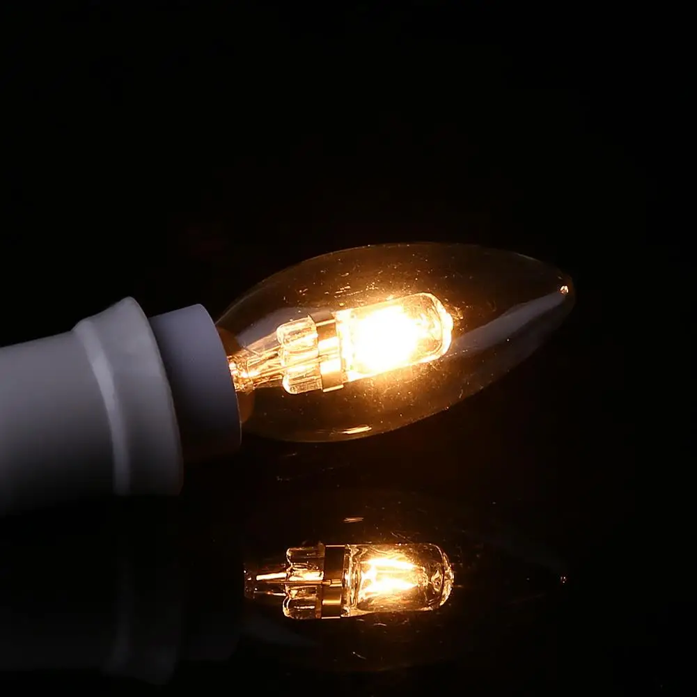 

LED Halogen Lamp E14 Led Bulb Household Household Lighting Energy Saving Candle Shape New New Glass Bulb Candle Decor Supplies