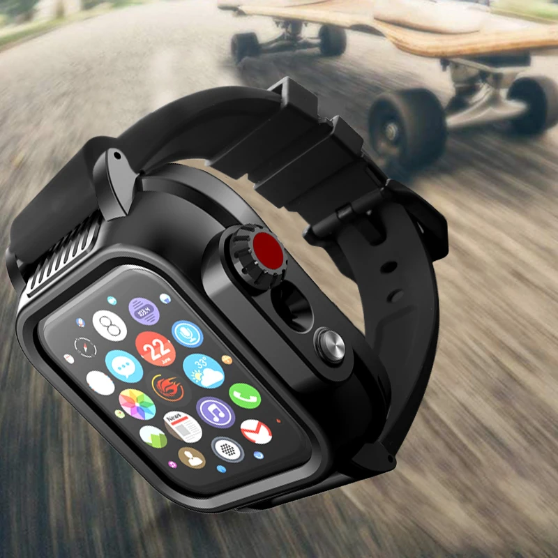 Ремешок Камуфляжный для Apple Watch Series 5 4 40/44 мм резиновый водонепроницаемый браслет 3