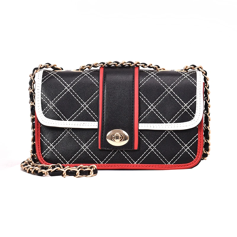 

Женская сумка, популярная стильная модная маленькая квадратная сумка на цепочке, широкополосная сумка через плечо, женская сумка ins