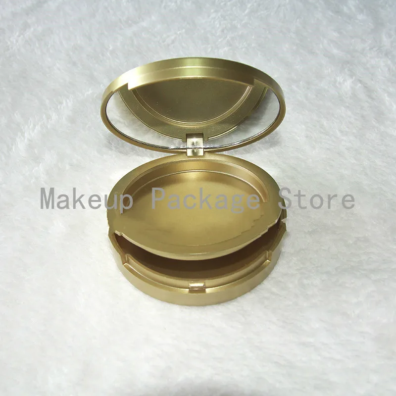 

20pcs 59mm Gold Empty Cosmetic Double Layer Powder Compact Case Makeup DIY Refillable Container Box with Aluminum Pan Mirror