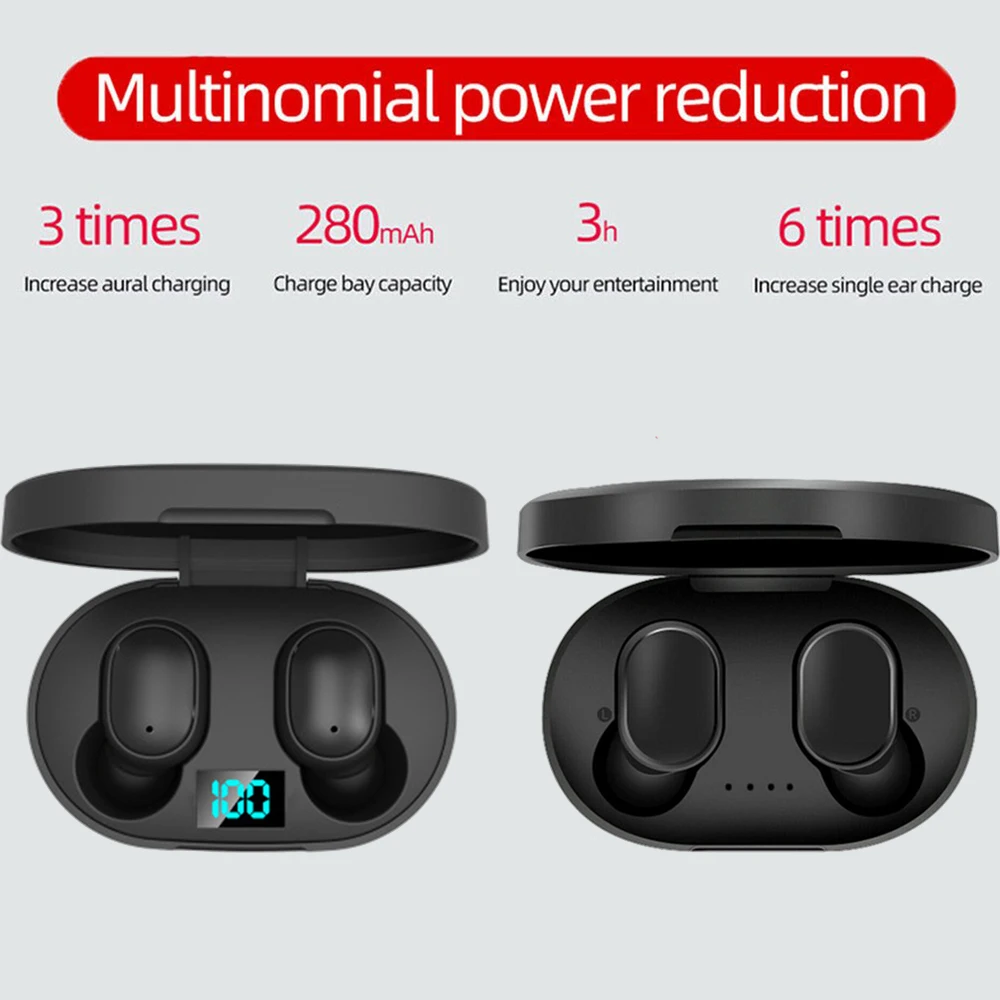 TWS Bluetooth 5.0 наушники беспроводные PK Redmi Airdots светодиодный дисплей сенсорное