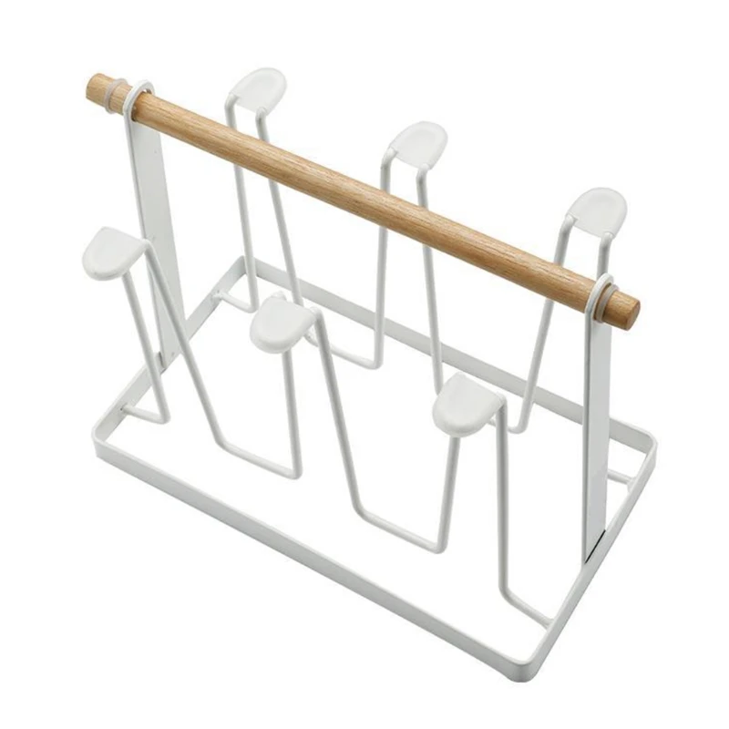 vintage wrought iron cup holder coffee mug glass bottle hanger drying display rack drainer storage organizer stand dropshipping free global shipping