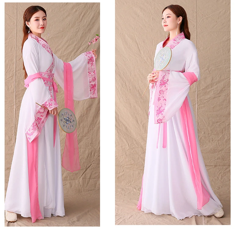 Праздничный наряд для взрослых детей танцевальные костюмы Hanfu женское сказочное