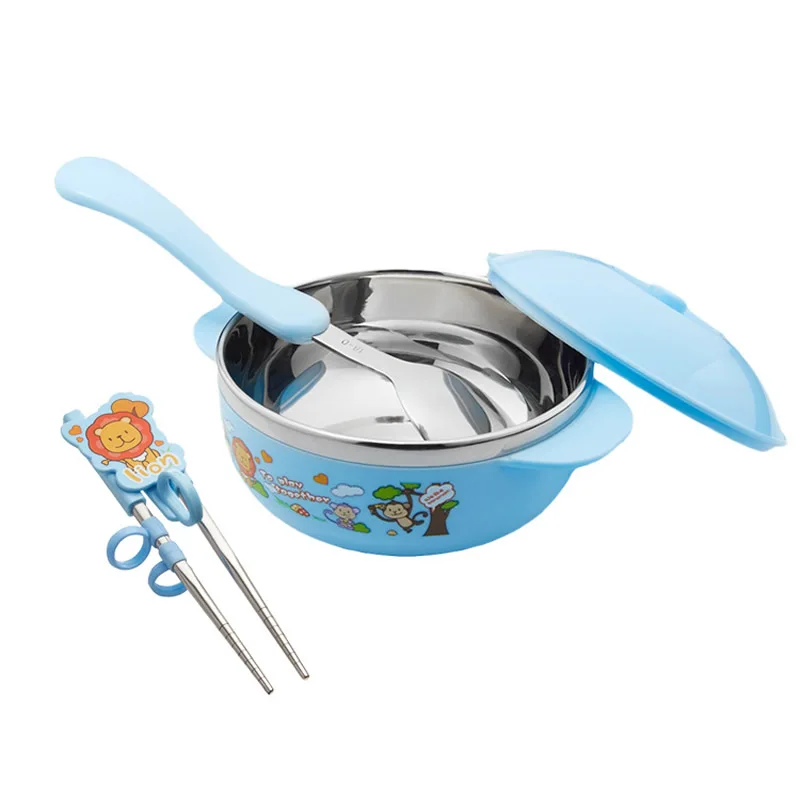 3 шт. чаша для кормления ребенка ложка палочки еды набор детей мультфильм миска
