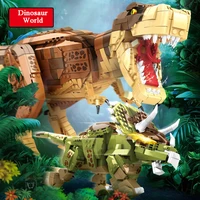 dinosaur building block assembly toy tyrannosaurus rex stegosaurus model assembly difficult giant puzzle boy toy
