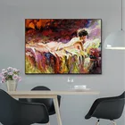 Настенный постер Лежащая Обнаженная девушка, Картина на холсте, Современные Абстрактные Художественные картины для гостиной, печать и почта