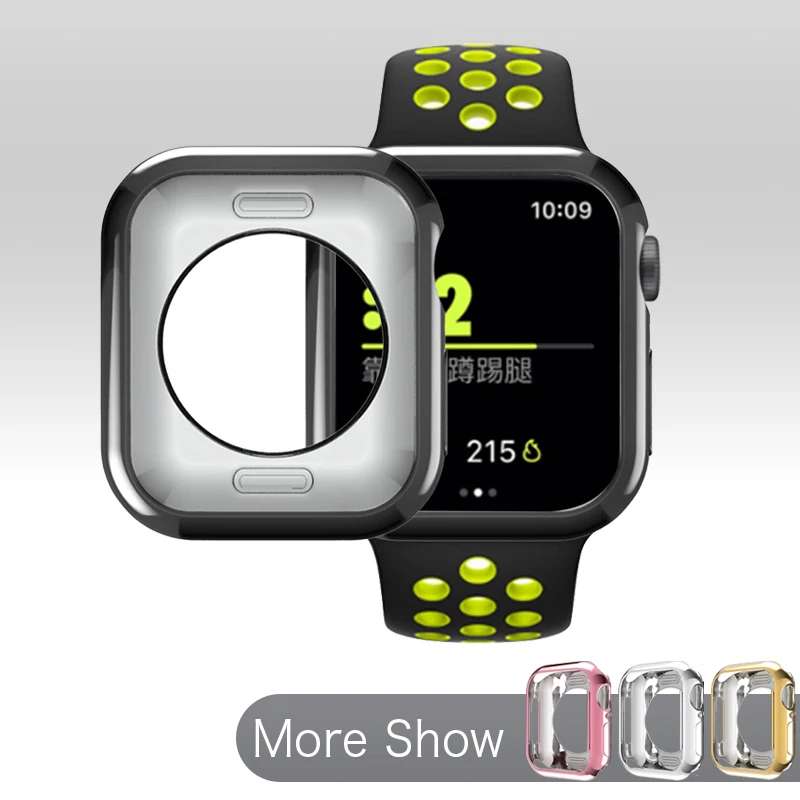 

Soft TPU Cover For Apple Watch Case 44mm 40mm 42mm 38mm iWatch Case Accessories bumper For Apple watch Series 3 4 5 6 SE Frame