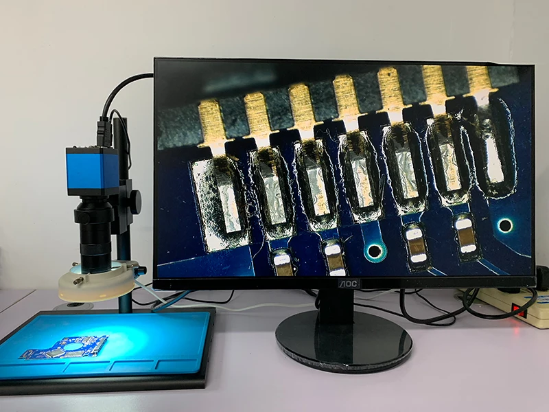 720P лабораторный цифровой промышленный видео микроскоп камера HDMI VGA 180X 300X C крепление камеры для телефона процессор печатная плата SMD Пайка Ремонт