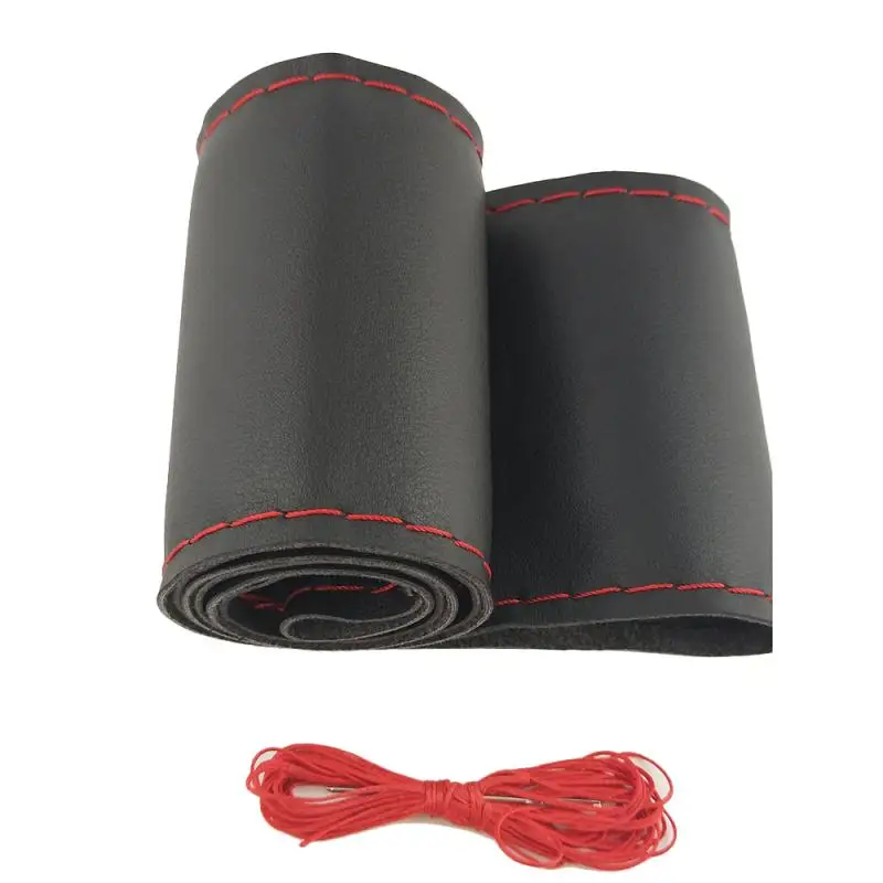 

38cm Universal Car Steering Wheel Cover Braid DIY Auto Steering-Wheel With Needles Soft Covers Auto Interior Decor Accessories
