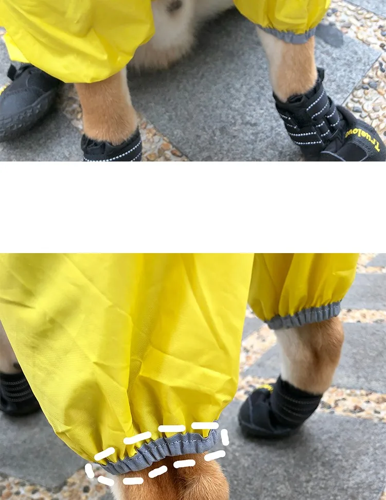 Дождевик Тедди для собак Водонепроницаемые Дождевики с четырьмя ногами Одежда