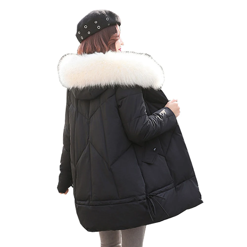 Теплая плотная Женская куртка длинные пальто парка милая и модная женская