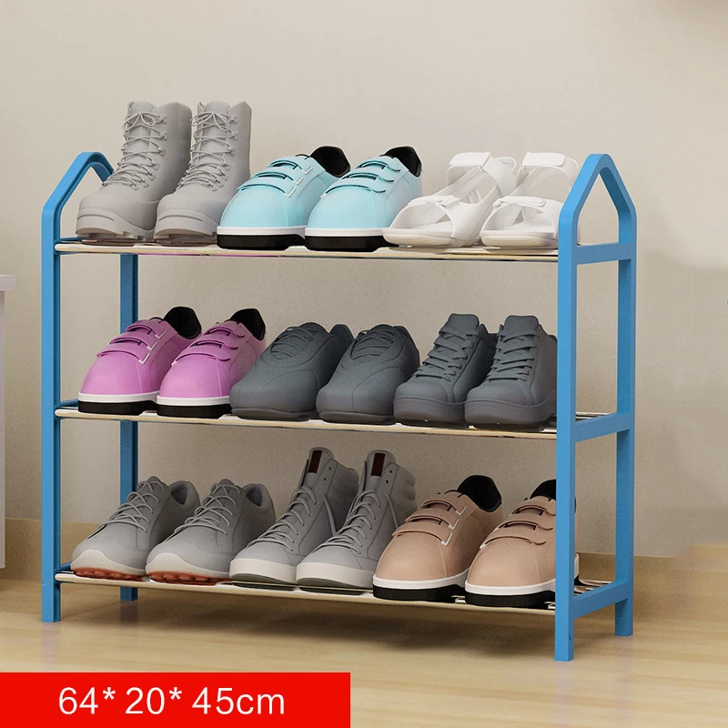 Металлическая железная полка для обуви многоуровневый стеллаж хранения в