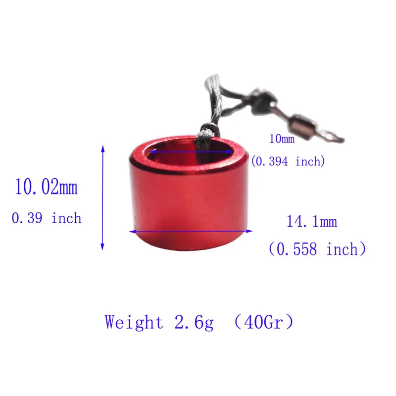 6 шт. желтых пластиковых рыболовных слайдеров + 3 красных из алюминиевого сплава 140