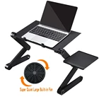 Стол-подставка для ноутбука с ковриком для мыши, регулируемая складная эргономичная конструкция, для Macbook, нетбуков, ультрабуков и планшетов