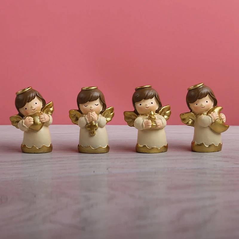 

4Pcs Little Angel ornaments Set Indoor Desktop Decoration Resin Crafts Home Furnishing