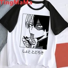 Мужские футболки Моя геройская академия, кавайная футболка с японским аниме, мультяшный Dabi Bakugo, веселые футболки, унисекс футболки для мужчин