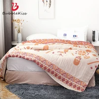 bubble kiss chic bohemia large soft throw blanket bed sofa travel breathable home decor tassel cotton muslin summer blanket