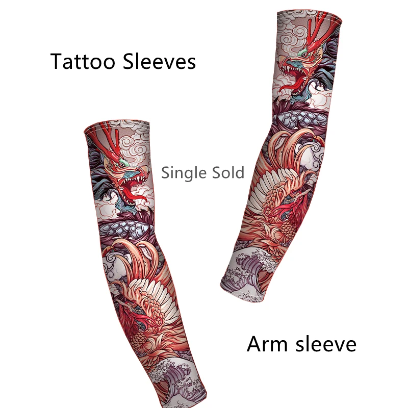 Солнцезащитные рукава с татуировкой ранцевики зимние шелковые дышащие