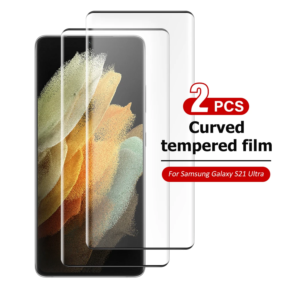 Закаленное стекло для Samsung Galaxy S21 Ultra 5G 2 шт. закаленное samsung s21 ultra 5g Защитная пленка