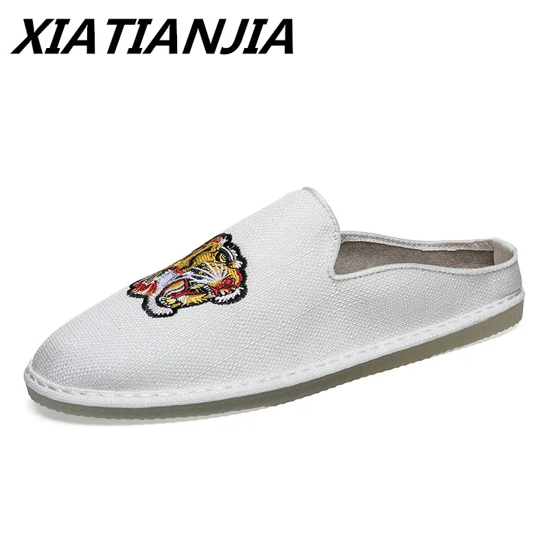 Для мужчин кроссовки срез белье в виде головы тигра Восемь коготь вышивка ручной