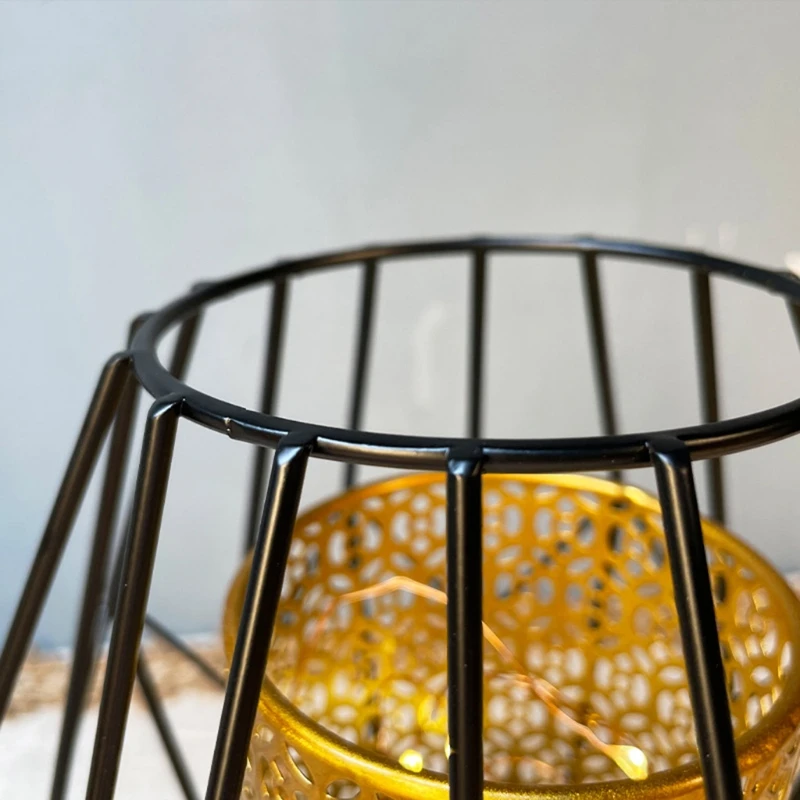 Wrought Iron Hollow Led Lamp Patterned Night Light Decorative Garden Projection Home Ornaments | Дом и сад