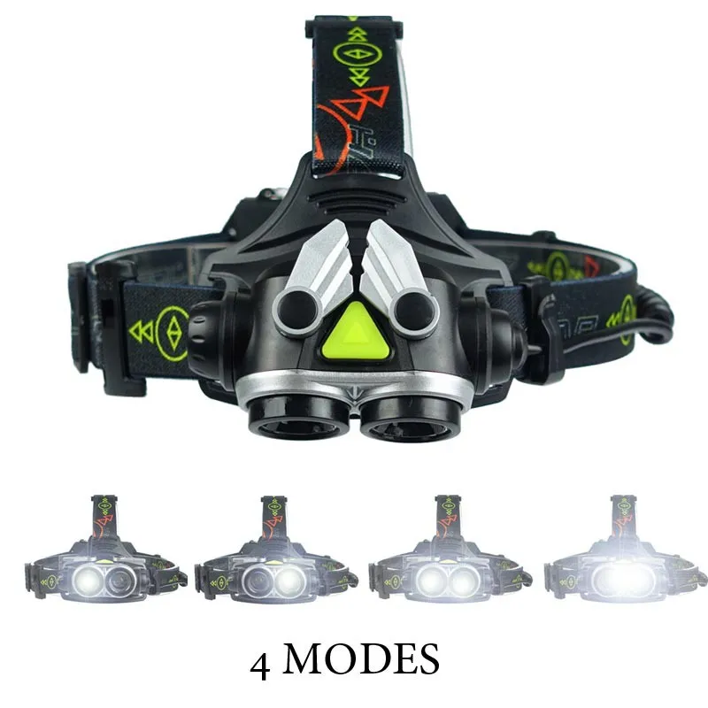 Zoom LED Headlamp USB Head lamp Rechargeable XML 2T6 Headlight 18650 AA Light Running Camping Flashlight torch | Освещение