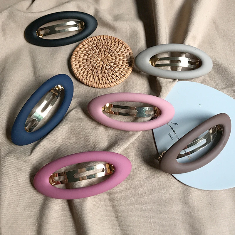 

Fashion Matte Snap Hair Clips For Women Hairpin Hairclips Hair Barrette Ponytail Holder Hairgrips Girls Hair Accessories