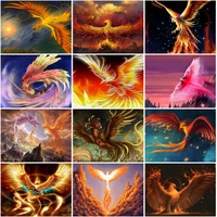 diy diamond painting embroidery phoenix home decoration poster 5d mythical beast cross stitch mosaic picture wall sticker art