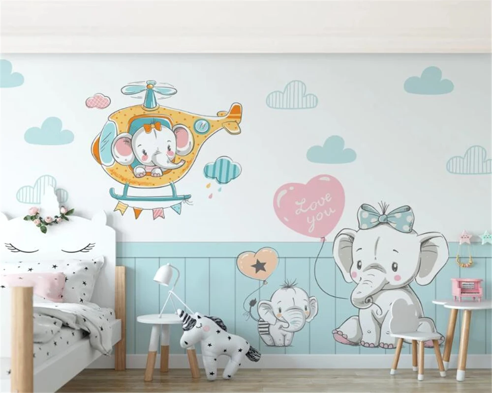 

Custom wallpaper photo Southeast Asian yoga studio background wall elephant Children's room home decoration 3d wallpaper mural