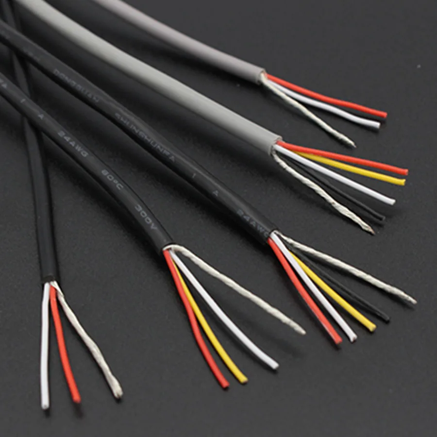 10 м UL2547 2P 3P 4P передача сигнала электронный экранированный кабель 22AWG 24AWG 26AWG 28AWG