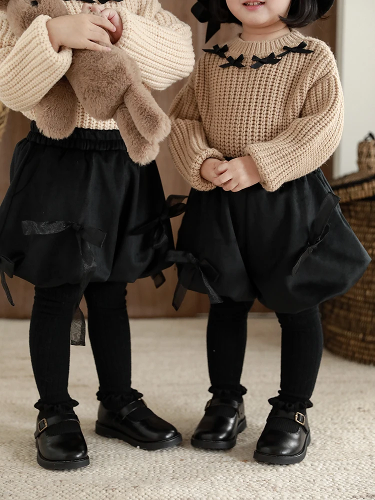 

Милые бархатные шорты принцессы, новинка осень-зима 2021, классические бархатные брюки с цветочным узором и бантом