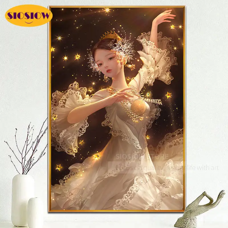 Алмазная 5d картина сделай сам вышивка крестиком танцующей девушки