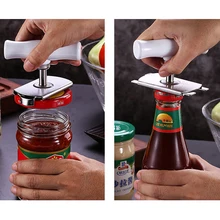 Adjustable Jar Opener Stainless Steel Lids off Jar Opener Bottle Opener Can Opener for 1-4 inches Kitchen Gadget