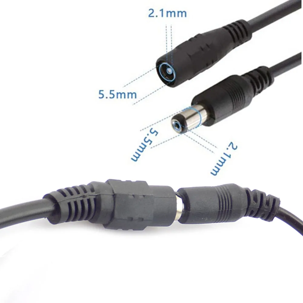 

2.1x5.5mm CCTV Security Camera 1 DC Female To 2/3/4/5/6/8 Male Plug Power Cord Adapter Connector Cable Splitter for LED Strip
