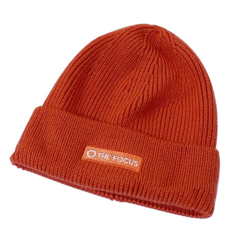 

Letters han edition joker ins candy color wool embroidery knitted cap course Japanese student couples cold cap