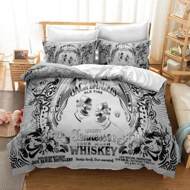

3d Whisky Wine Bedding Set With Pillowcase Custom Bed Linen For Teenages Kids Boys Design Duvet Cover Sets Dropshipping