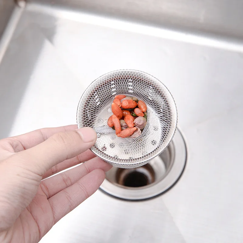 30/100 шт. одноразовые антиблокирующие фильтры для раковины|Комплекты кухонных