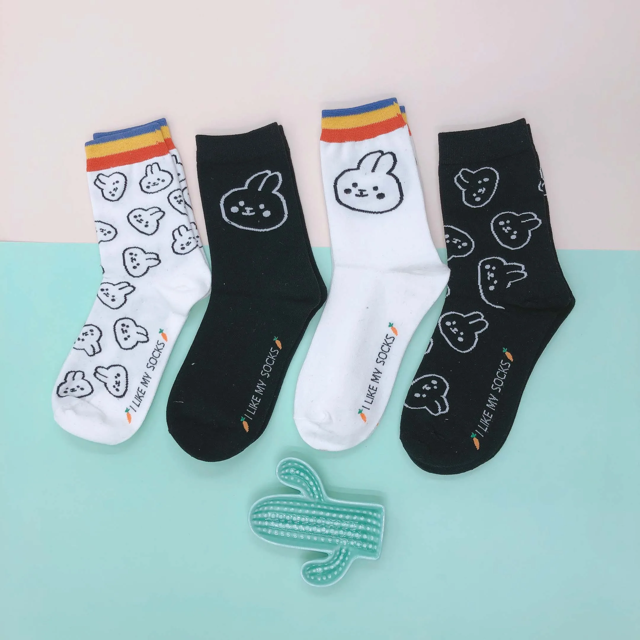 Женские носки весна-лето милые кавайные белые черные модные хлопковые в японском