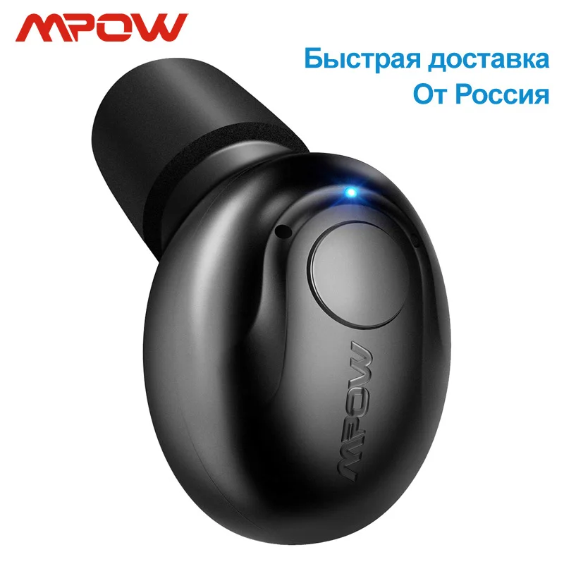 Mpow EM1 одиночные Bluetooth 4 1 Наушники Беспроводные Мини невидимые наушники в ухо