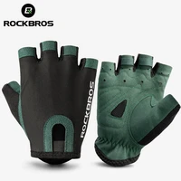 rockbros bicycle half gloves men women cycling gloves breathable sweat wicking net high stretch fabric sports bike gloves