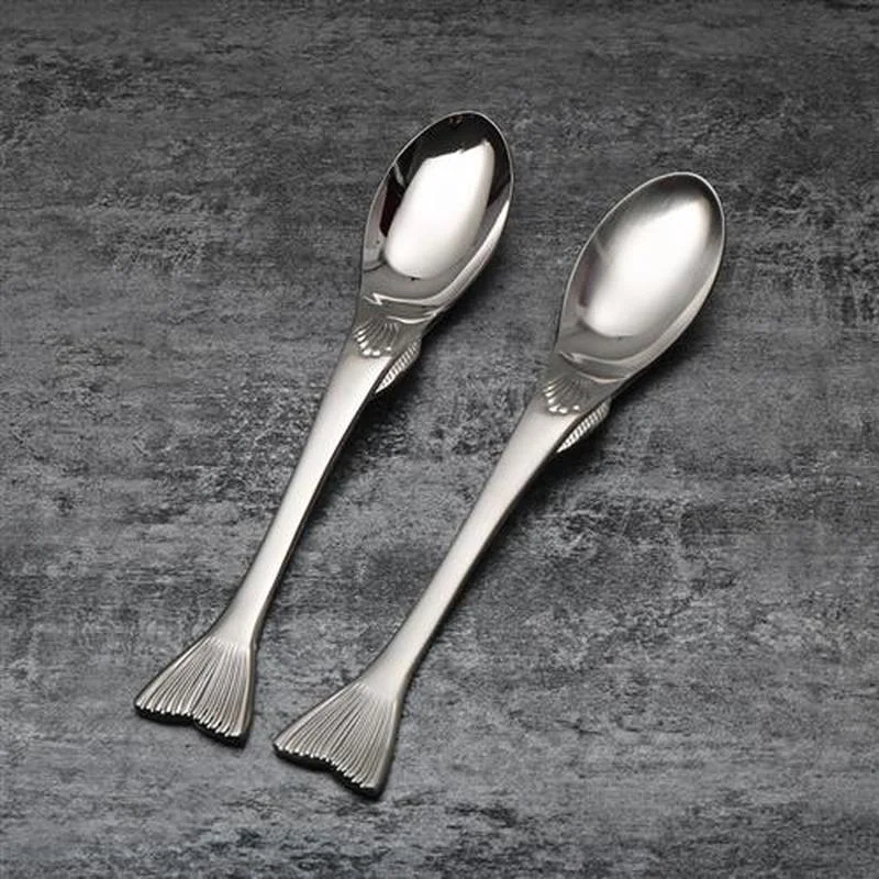 

European Fashion Creative Spoon Coffee Stainless Steel Vintage Long Handle Spoon Kitchen Gadget Sets Bestekset Tableware ED50SZ