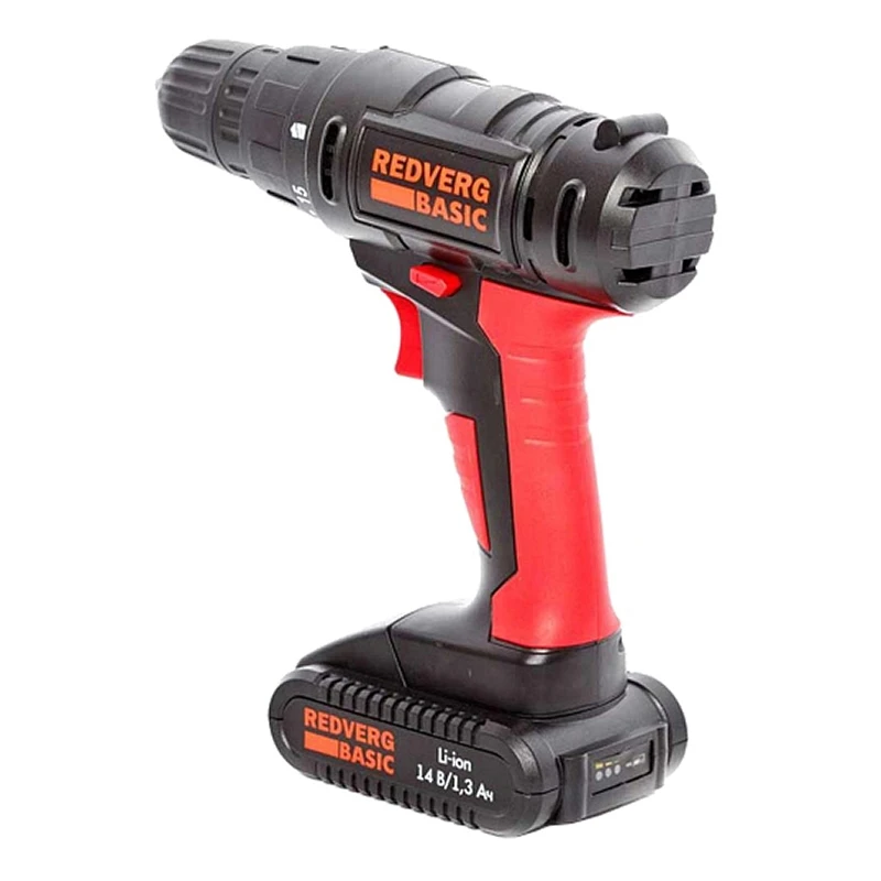 Шуруповерт аккумуляторный RedVerg Basic SD14L/1 (1350 об/мин 2 скорости 20 Нм Li-Ion 14 4 В 1300 мАч