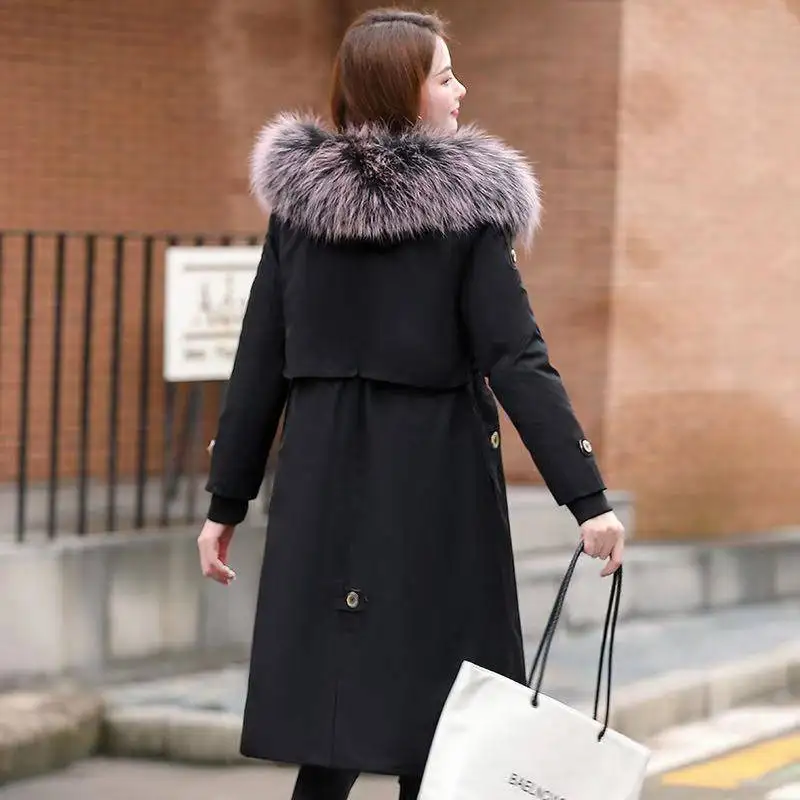 Зимнее утепленное пальто женская уличная куртка с капюшоном для походов и