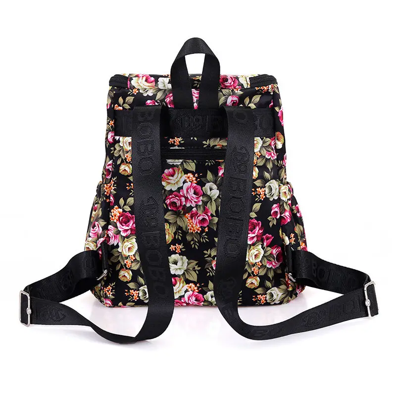 new women backpacks butterfly and flower print middle size girl daily wear fashion nylon daypacks high quality | Багаж и сумки