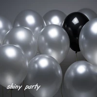 new balck silver baloons 30pcs 10inch valentines day ballon decor mariage happy birthday party supplies helium gas for baloon