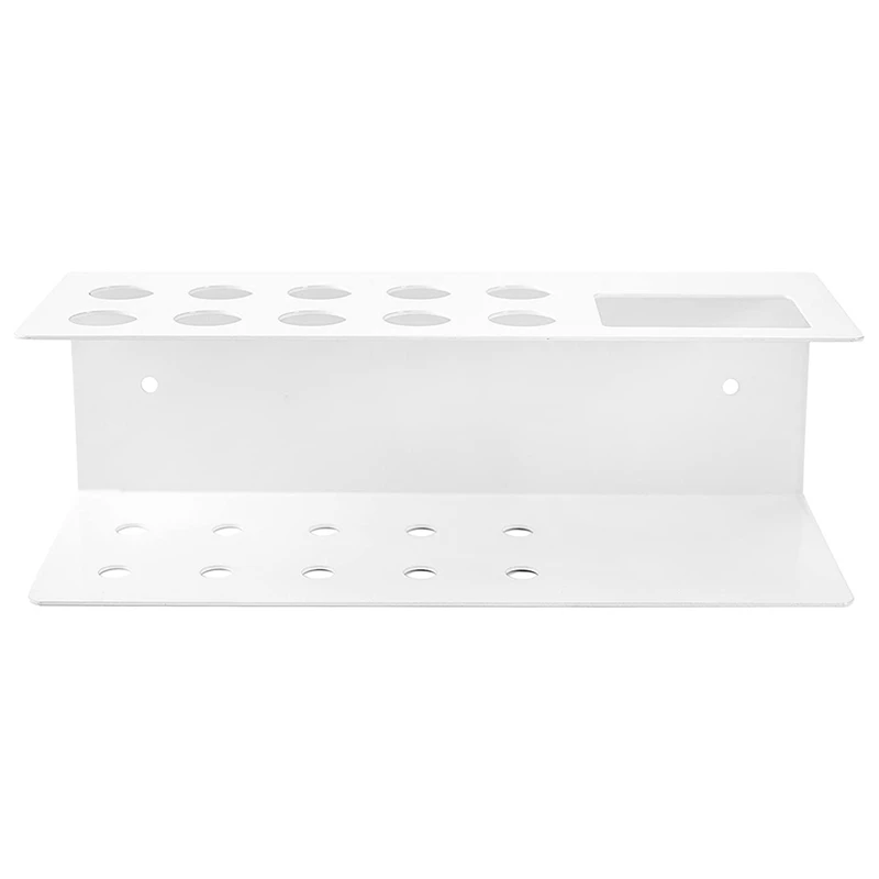 

10-Slot Wall Mounted Office Organizer Dry Erase Marker and Eraser Holder Rack, Acrylic Dry Erase Marker Holder