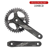104bcd mtb bicycle crank 170mm square hole mountain bike crankset narrow wide 32343638t chainring bicycle crank parts