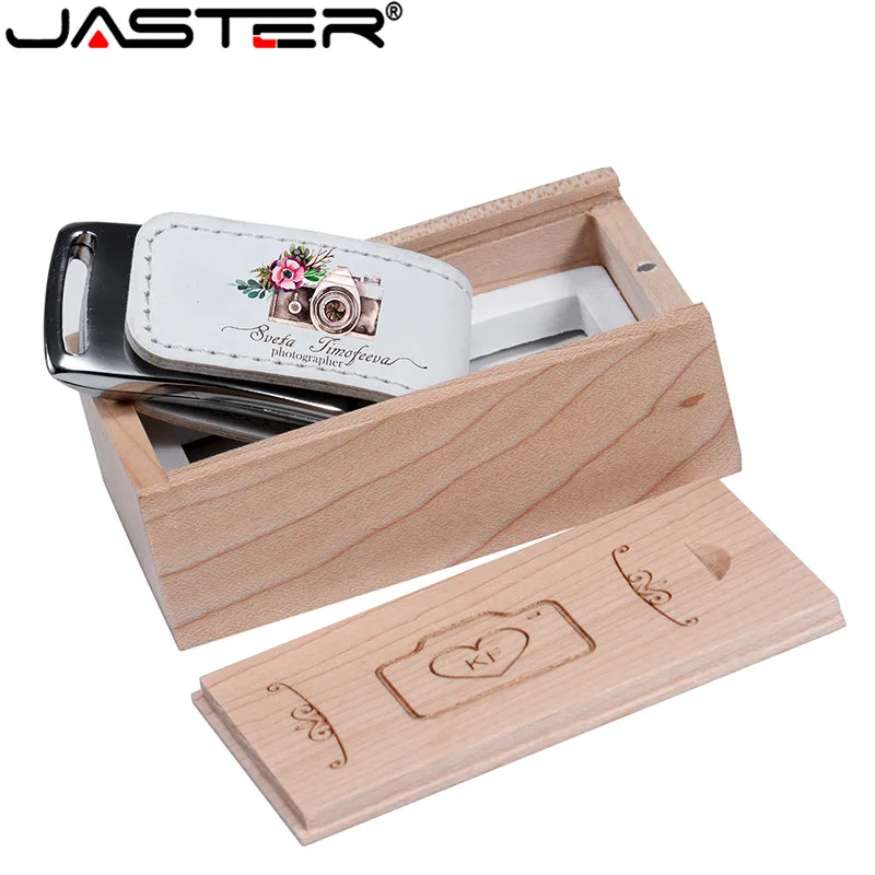 JASTER custom Company Logo usb 2.0 Flash pen drive 32GB 4GB 8GB 16GB Pendrive Leather Usb+Box (free logo) | Компьютеры и офис